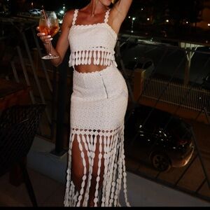 SAYLOR White Maxi Skirt